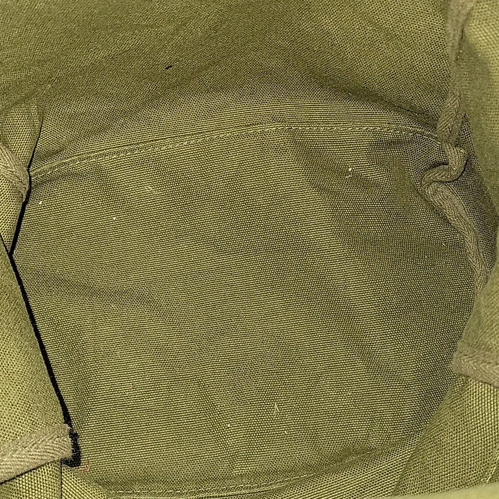 Baggu Olive Green Canvas Drawstring Backpack